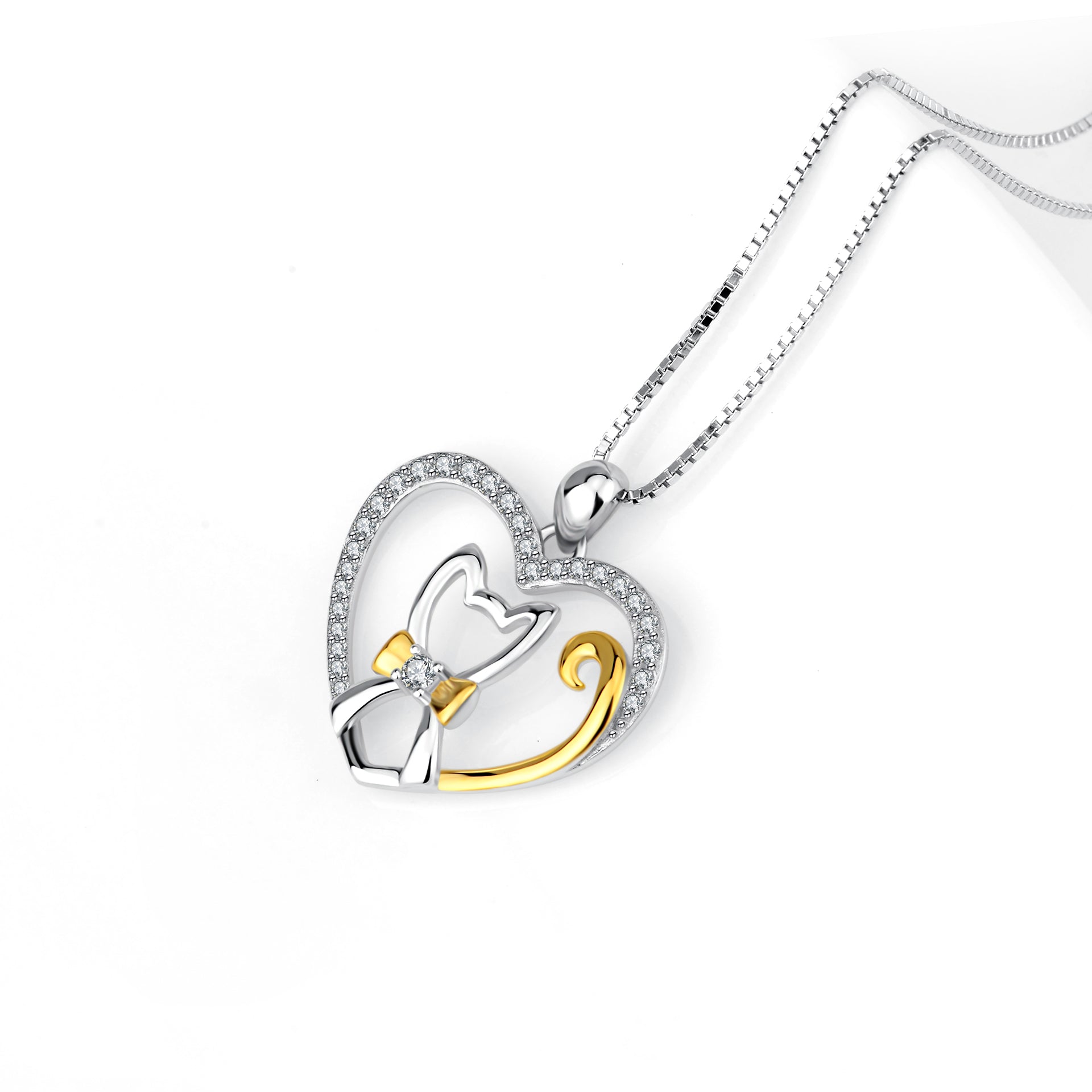 You Are the Only One in My Heart Necklace Cute Cat Lovely Tail Necklace