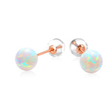 Europe And The United States Hot 18K Gold Opal Earrings Temperament Simple And Beautiful