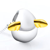 Cute penguin shape wings animal pendant silver design jewelry