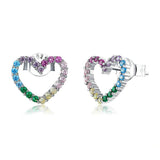 Pink Heart Stud Earrings