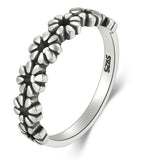 925 Sterling Silver Ring Daisy Flower Elegant Atmosphere Ring