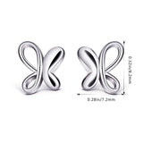 S925 Sterling Silver Personality Wild Butterfly Earrings Jewelry Cross-Border Exclusive