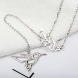 New arrival 925 sterling silver the bird and flower pendant necklaces fashion sterling silver jewelry free shipping