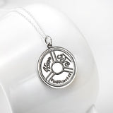 Silver Circle Pendant Necklace With Letter China Beautiful Design