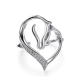 Horse Head Pattern Design Jewelry Ring 925 Sterling Silver Ring