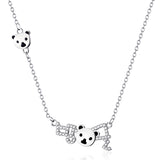 Fine Panda Pendant Necklace With CZ China High Quality 925 Sterling Silver