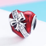 S925 sterling silver Zirconia love gift charms for birthday