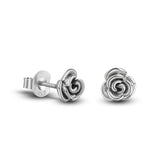 Rose flower  Stud Earrings S925 Sterling Silver Fashion Romantic Wild jewelry
