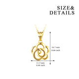 18K Gold European And American Fashion Flower Hollow Necklace Ladies Boutique Jewelry