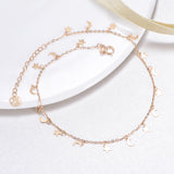18K Gold European And American Personality Fashion Fan Star Moon Anklet
