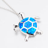 Unique Charm Turtle Pendant Necklace Opal Jewellery Necklace