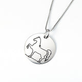 Cute Animal Horse Necklace Wholesale 925 Sterling Silver Gift Wedding Jewelry For Woman and Man