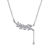 Tassel Leaf Diamond Necklace
