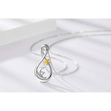 925 Sterling Silver Infinity Moon and Star Pendant Necklace Women Dainty Necklace Eternal Love