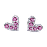 peach heart-shaped earrings