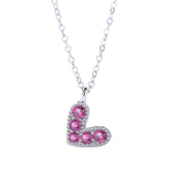 heart-shaped zircon necklace