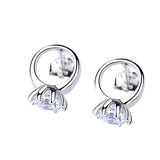 geometric ring shape earrings