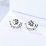 s925 sterling silver earrings with zircon creative jewelry wild temperament ladies