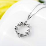 Flower Circle Rings Necklace With Chain Jewelry Wholesale
