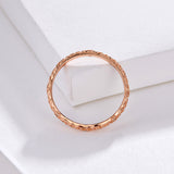 S925 Sterling Silver Vintage Pattern Ring Rose Gold Plated Cubic Zirconia Ring