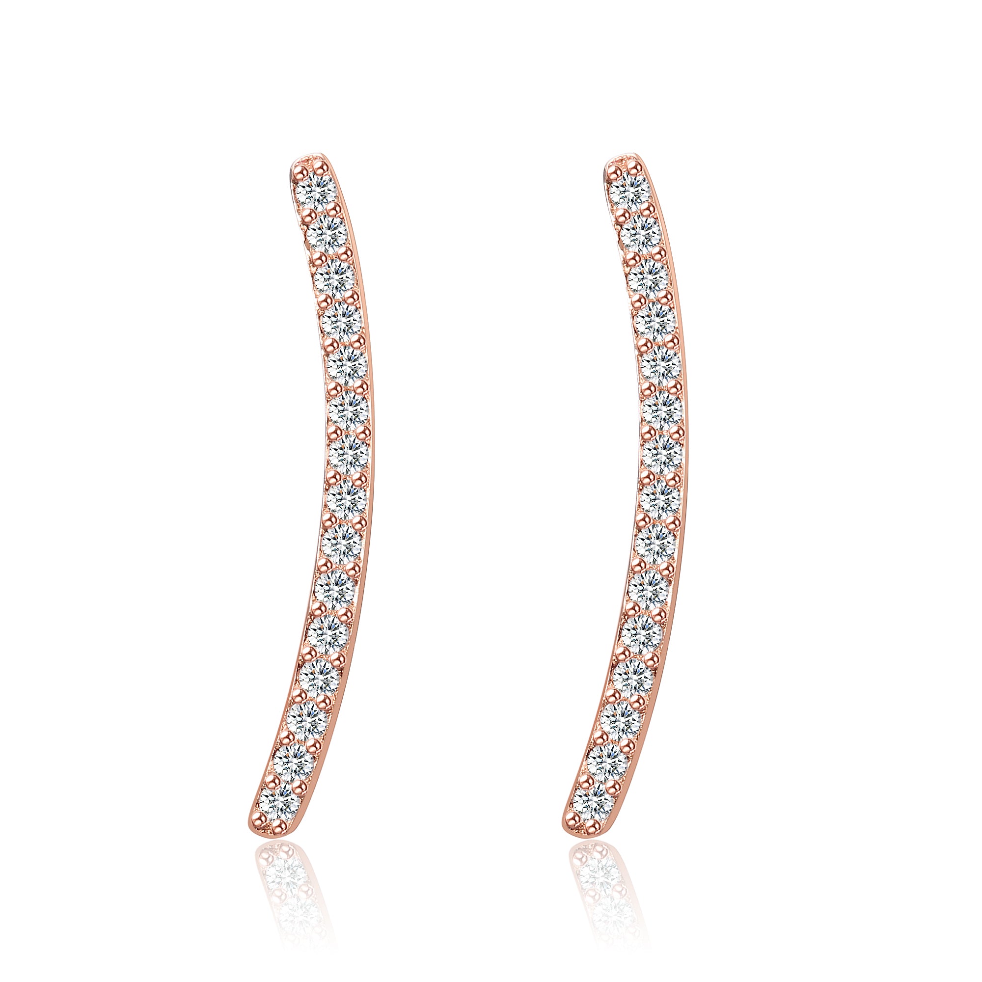 Fashion Latest Jewelry Designs Classic Elegant Shining Silver Bar Earrings