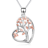 Heart Tree Necklace Drop Shipping Service Silver Jewelry Necklace