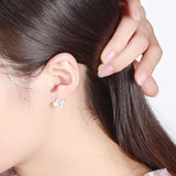 S925 Sterling Silver Star Pearl Stud Earrings Korean Wholesale Jewelry
