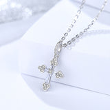 S925 sterling silver European and American fashion necklace cross sterling silver necklace exquisite micro inlaid wild jewelry wholesale