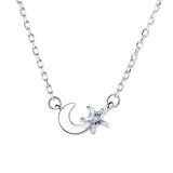  star and moon All-in-one pendant necklace