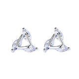 triangle inlaid zircon earrings