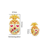 Fruit Charm Sterling Silver Pineapple Charm Bead Fit Bracelet for Women Girls