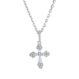 cross sterling silver necklace