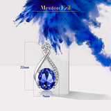 Sterling silver Menton Ezil Stud Earrings warovski Crystal Infinity Earrings  for Women
