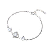 diamond all-match sterling silver bracelet