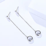 s925 sterling silver earrings Wang Qingquan long earrings fashion art female jewelry