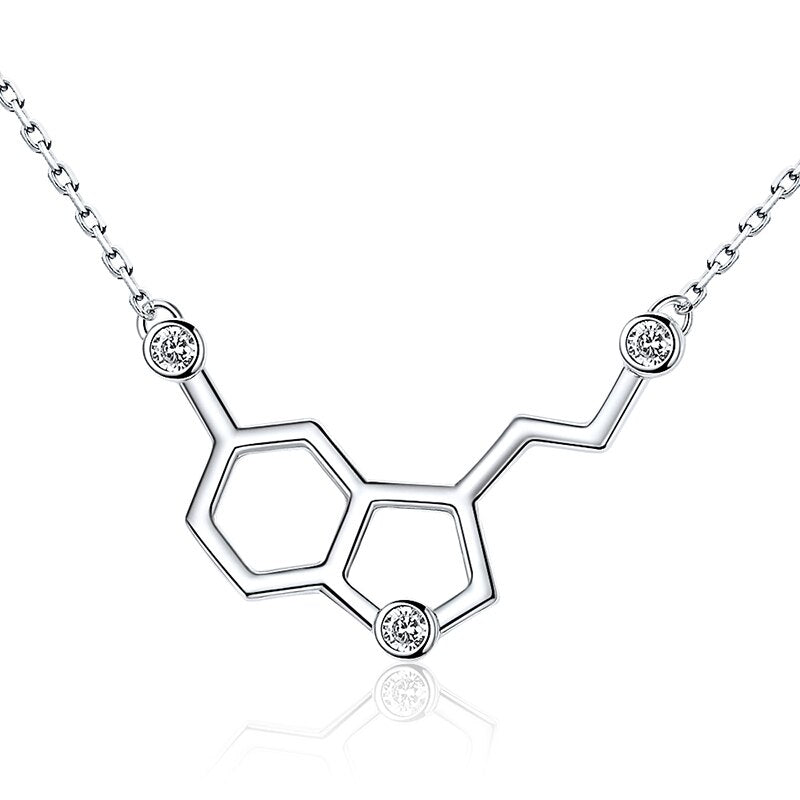 Buy Rosa VilaHappiness Serotonin Molecule Necklace For Women, Happy Serotonin  Necklace, Science Jewelry For Women, Ideal Necklaces For Teacher,  Professor, Chemistry Grad, And Science Lovers Online at desertcartINDIA