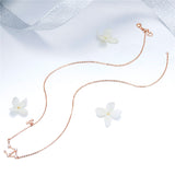 925 Sterling Silver Rose Gold Plated Fashion Chain Necklace For Libra Women