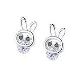 rabbit sterling silver earrings