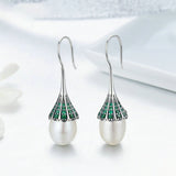 High Quality 925 Sterling Silver Elegant Clear CZ Hanging Drop Earrings for Women Sterling Silver Jewelry