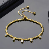 S925 Sterling Silver beads cubic  Zircon Bracelet Fashion Adjustable Jewelry Wholesale