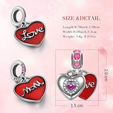 Mothers Day Charms Gifts 925 Sterling Silver Women Bead Charms With Cubic Zirconia Gifts For Her