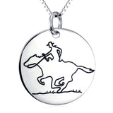 People On The Horse Necklace Factory 925 Sterling Silver Fashion Wedding Jewelry For Woman