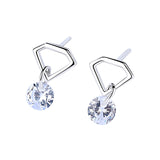 diamond sterling silver earrings
