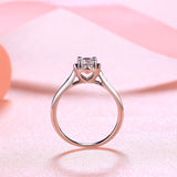 silver cubic zircon Engagement ring