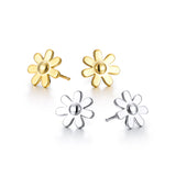 S925 sterling silver flower Stud earrings  wholesale fashion jewelry