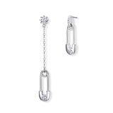 S925 sterling silver asymmetric brooch Drop earrings wholesale jewelry
