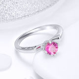 S925 sterling silver unique ring White Gold Plated cubic zirconia ring