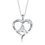  Mom and Kid Silhouette Heart Necklaces & Pendants 