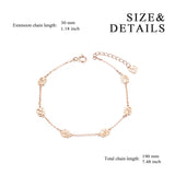 18K Gold Fashion Exquisite Bracelet Rose Bracelet Temperament Elegant Ladies Jewelry