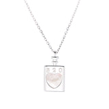 520 digital shell heart necklace